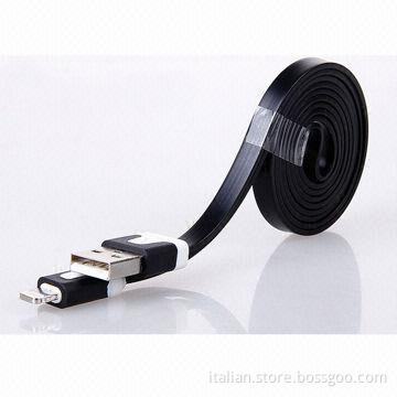 Colorful flat cables for iPhone 5, with data sync and charging